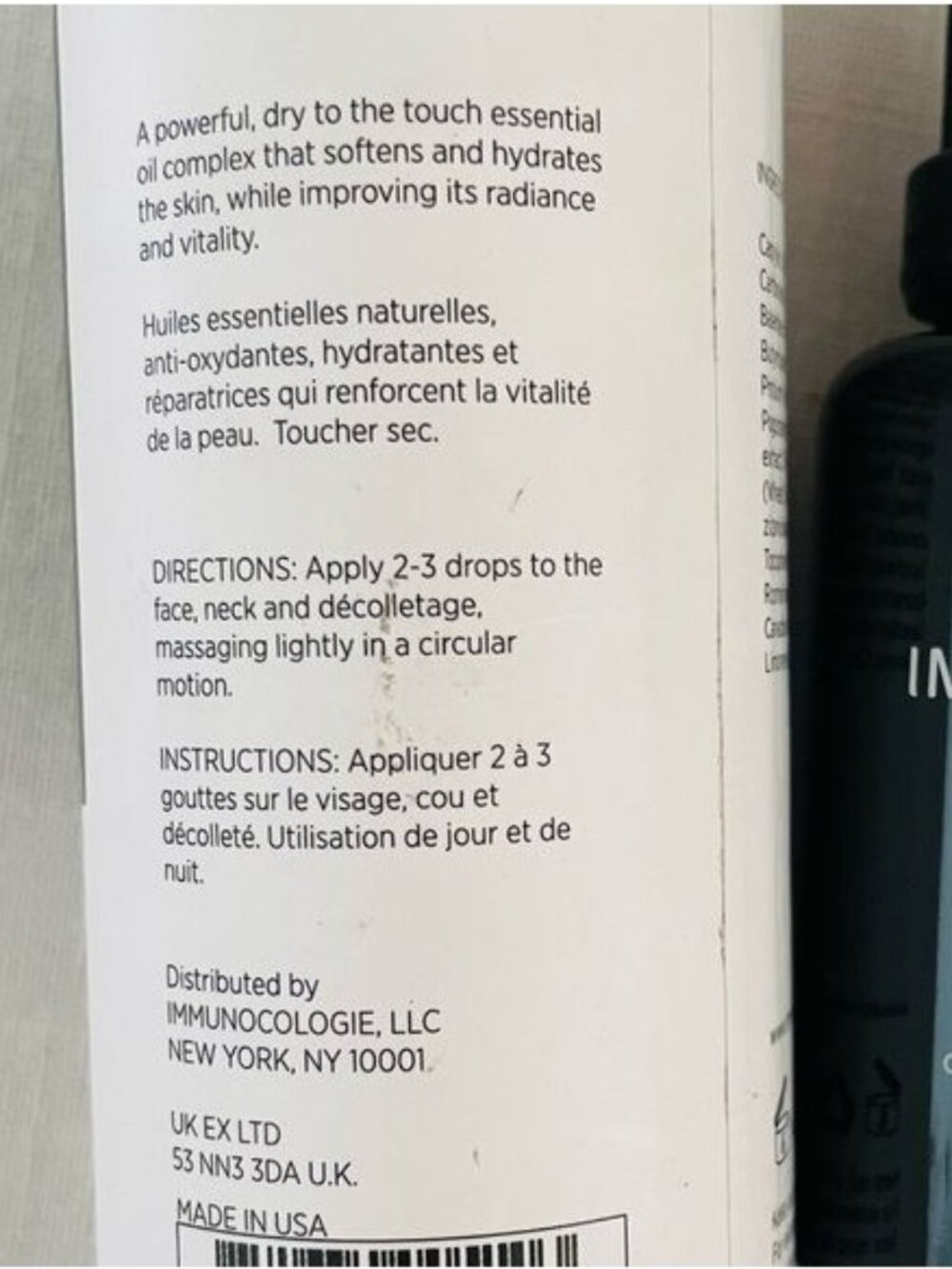 Immunocologie Dry Oil Face Serum 1 fl oz New Nourish Soften Brighten Skin - Picture 4 of 9